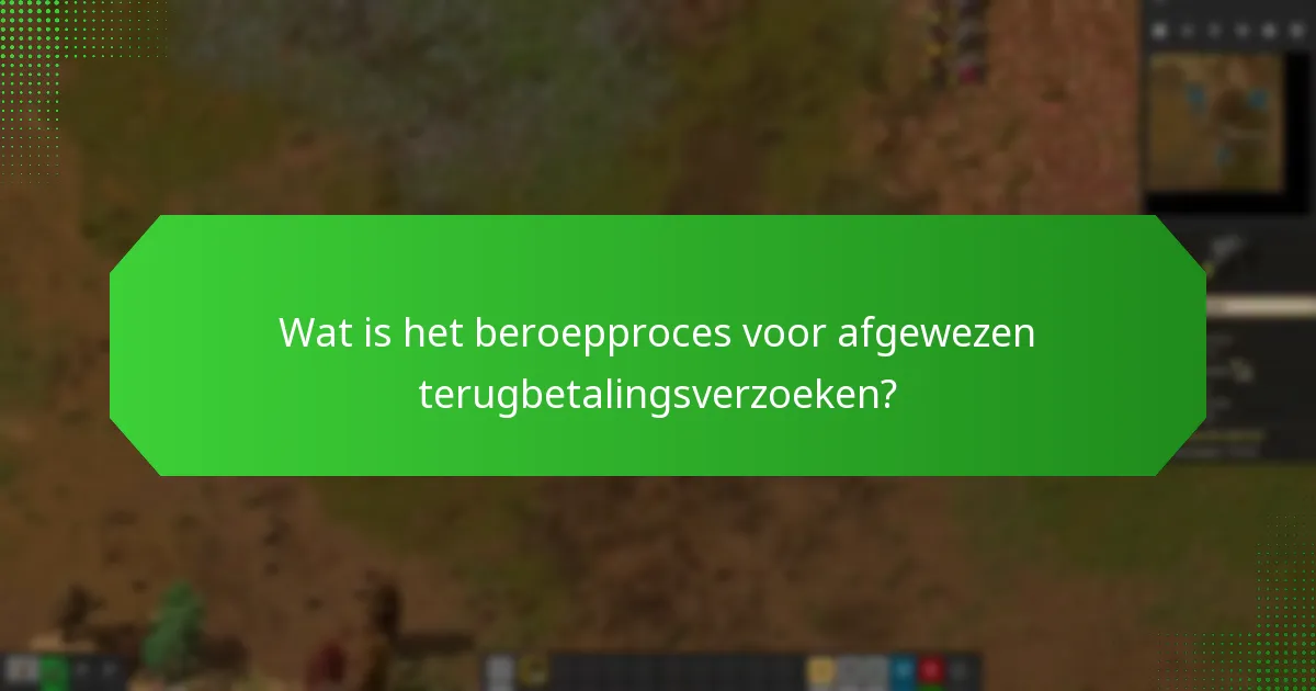 Wat is het beroepproces voor afgewezen terugbetalingsverzoeken?